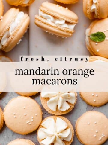orange macaron pins.
