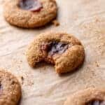 apple butter cookies on parchment paper.