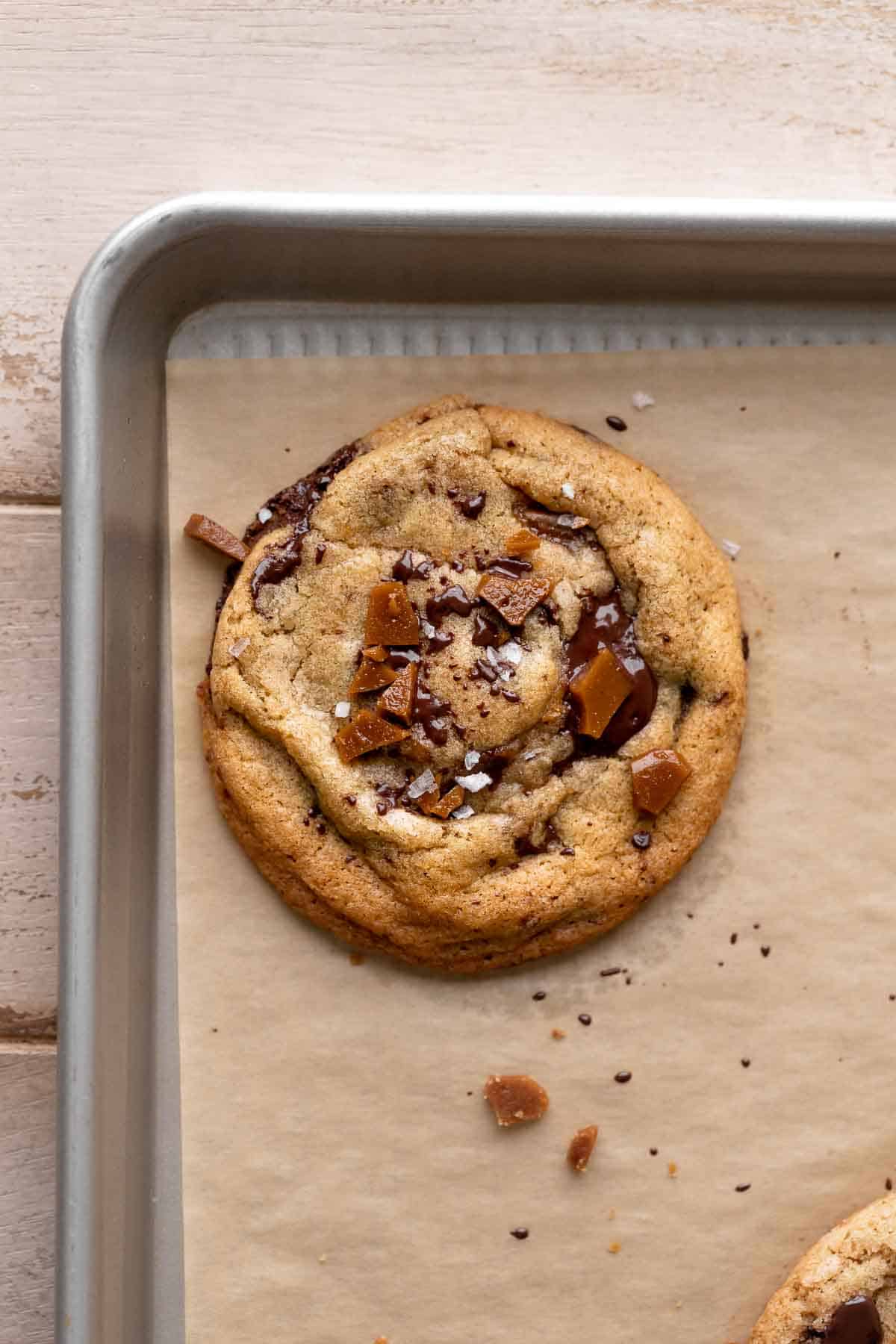 Salty Dark and Milk Chocolate Skillet Cookie Recipe