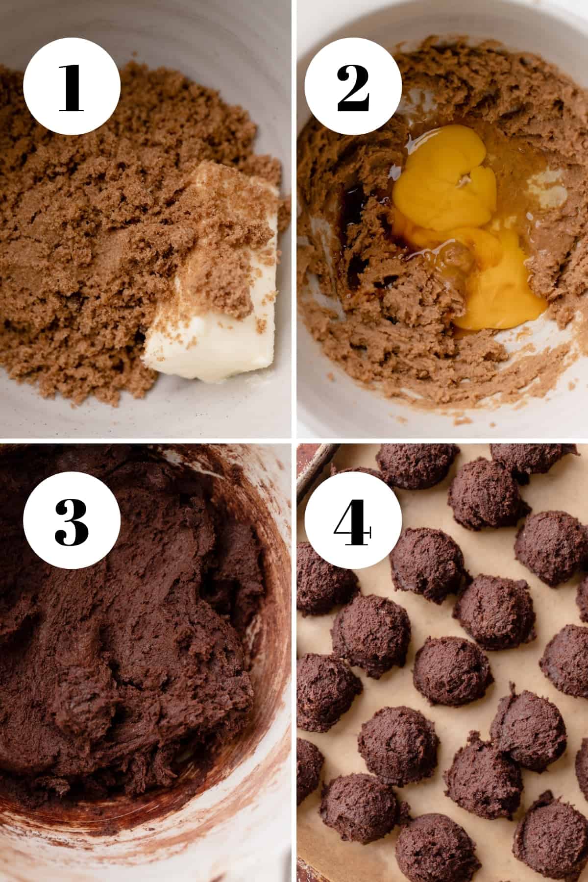 a process collage of the steps for making thumbprint cookies.