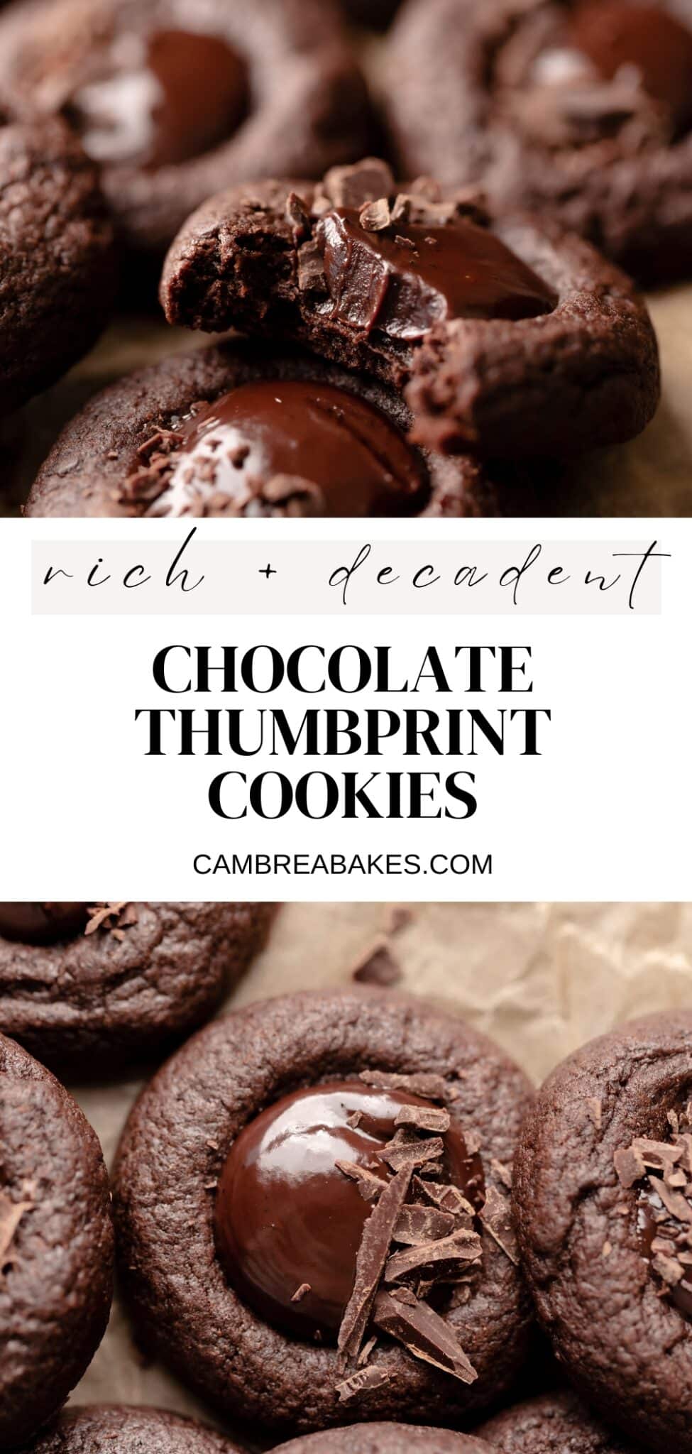 Chocolate Thumbprint Cookies Cambrea Bakes