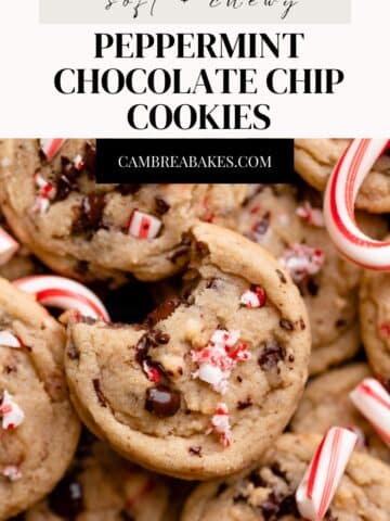 peppermint chocolate chip cookies pinterest pin.