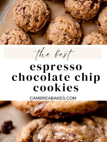 espresso chocolate chip cookies pinterest pin.
