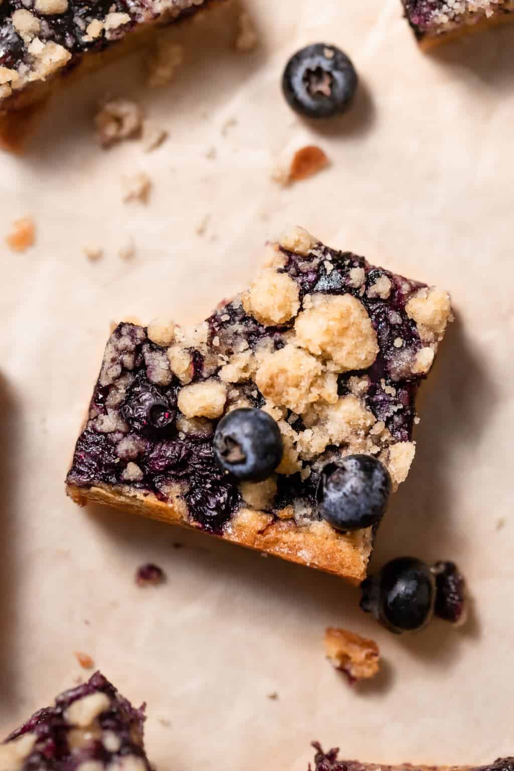 Blueberry Blondies with Crumb Topping Cambrea Bakes