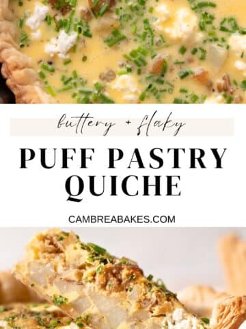puff pastry quiche pinterest pin.
