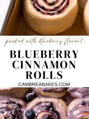 blueberry cinnamon roll pinterest pin.