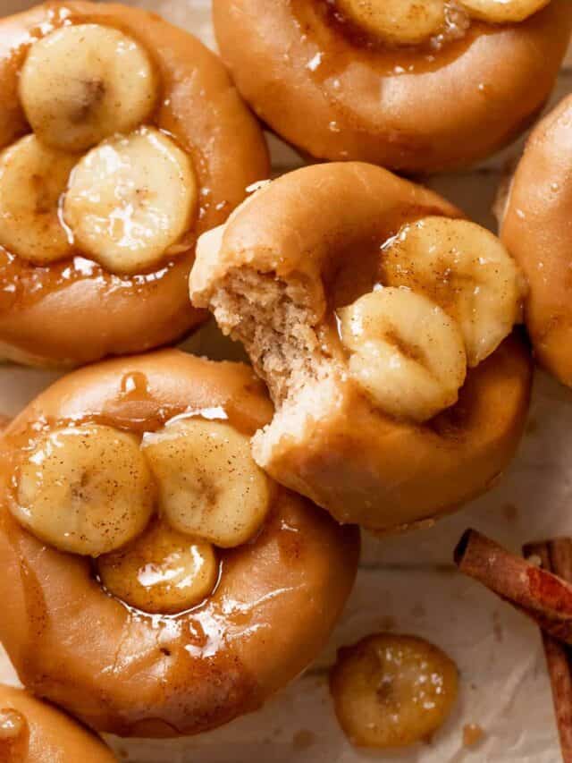 Fluffy Banana Donuts