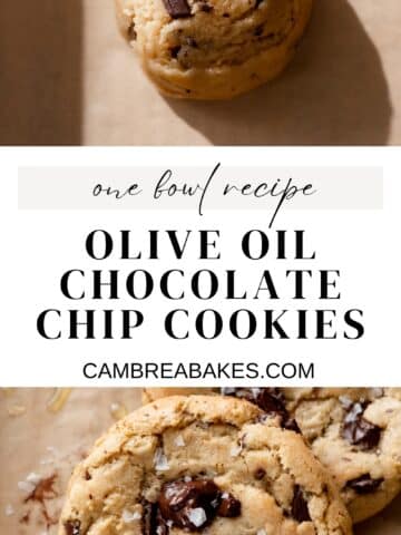 olive oil chocolate chip cookie pinterest pin.
