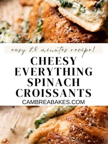 spinach croissants pinterest pin.