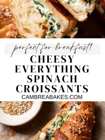spinach croissants pinterest pin.