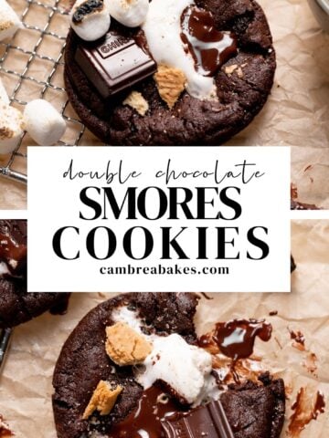 chocolate smores cookies pinterest pin.
