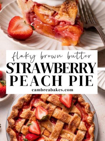 strawberry peach pie pinterest pin.