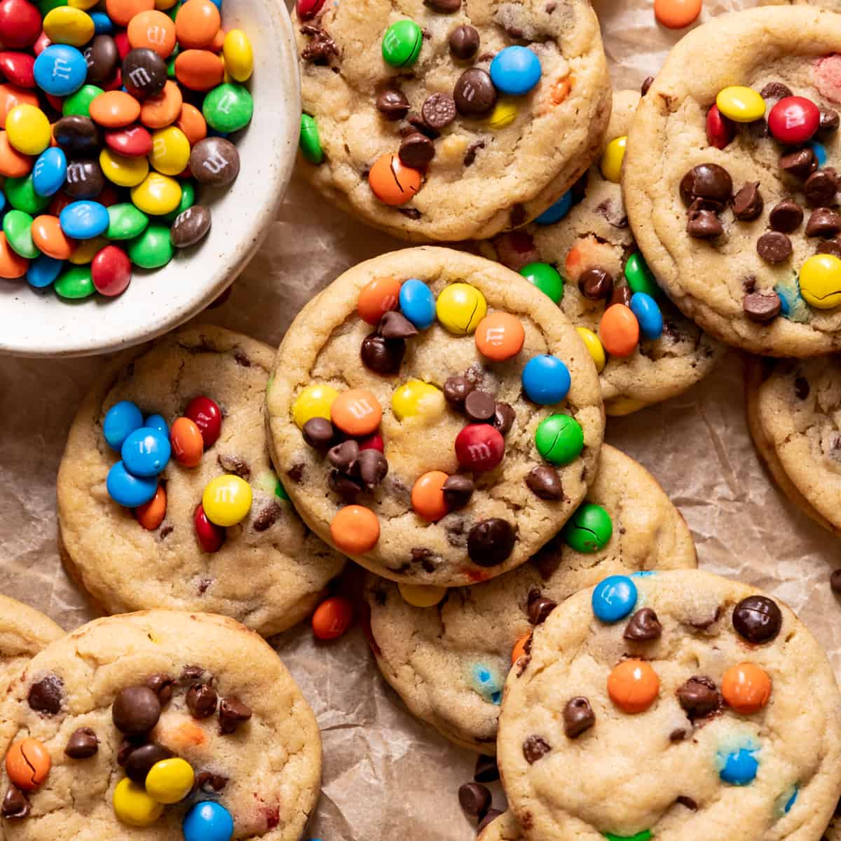 Perfect Christmas M&M Cookies - What's Gaby Cooking