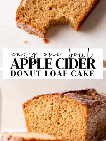 apple cider donut loaf cake pinterest pin.