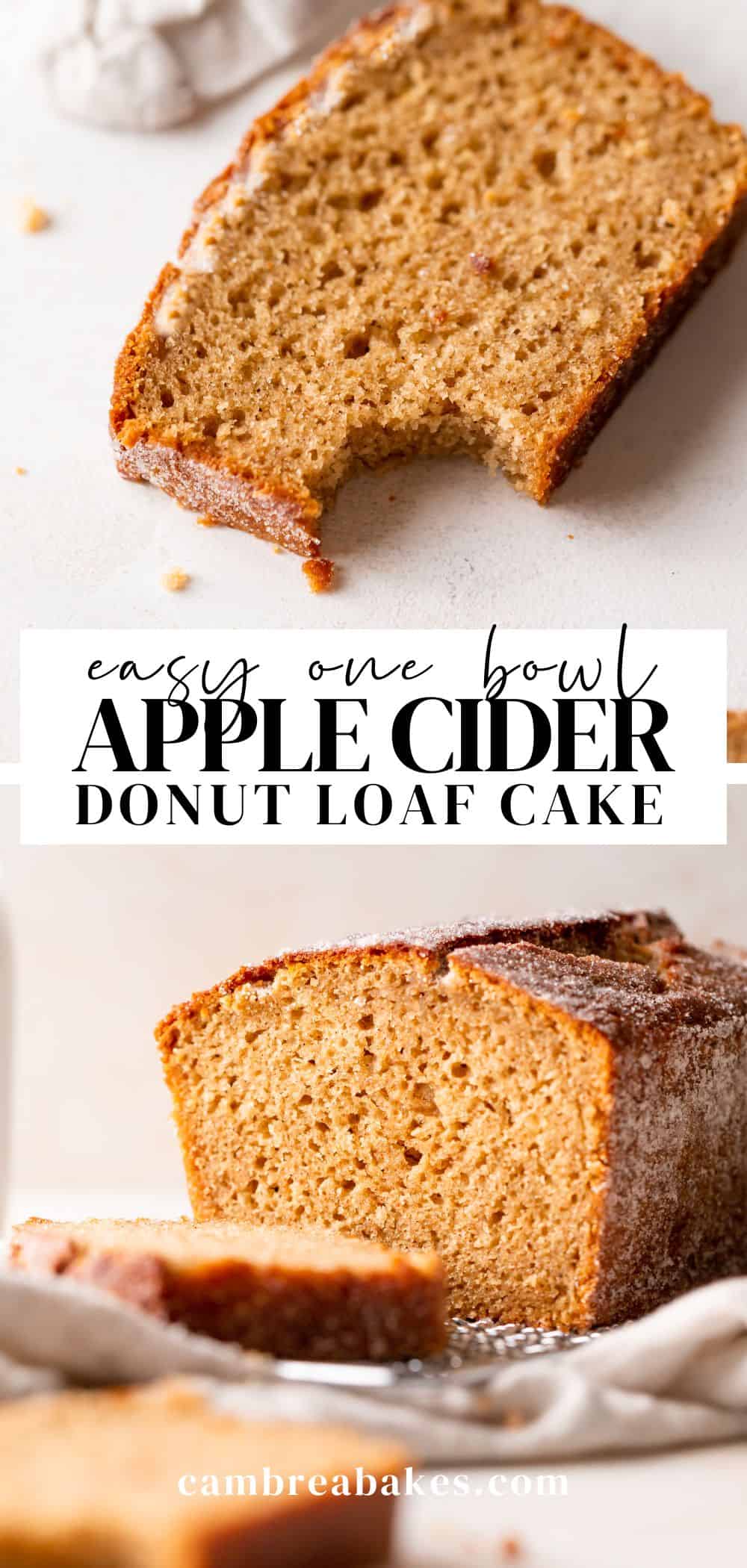 Apple Cider Donut Loaf Cake Cambrea Bakes