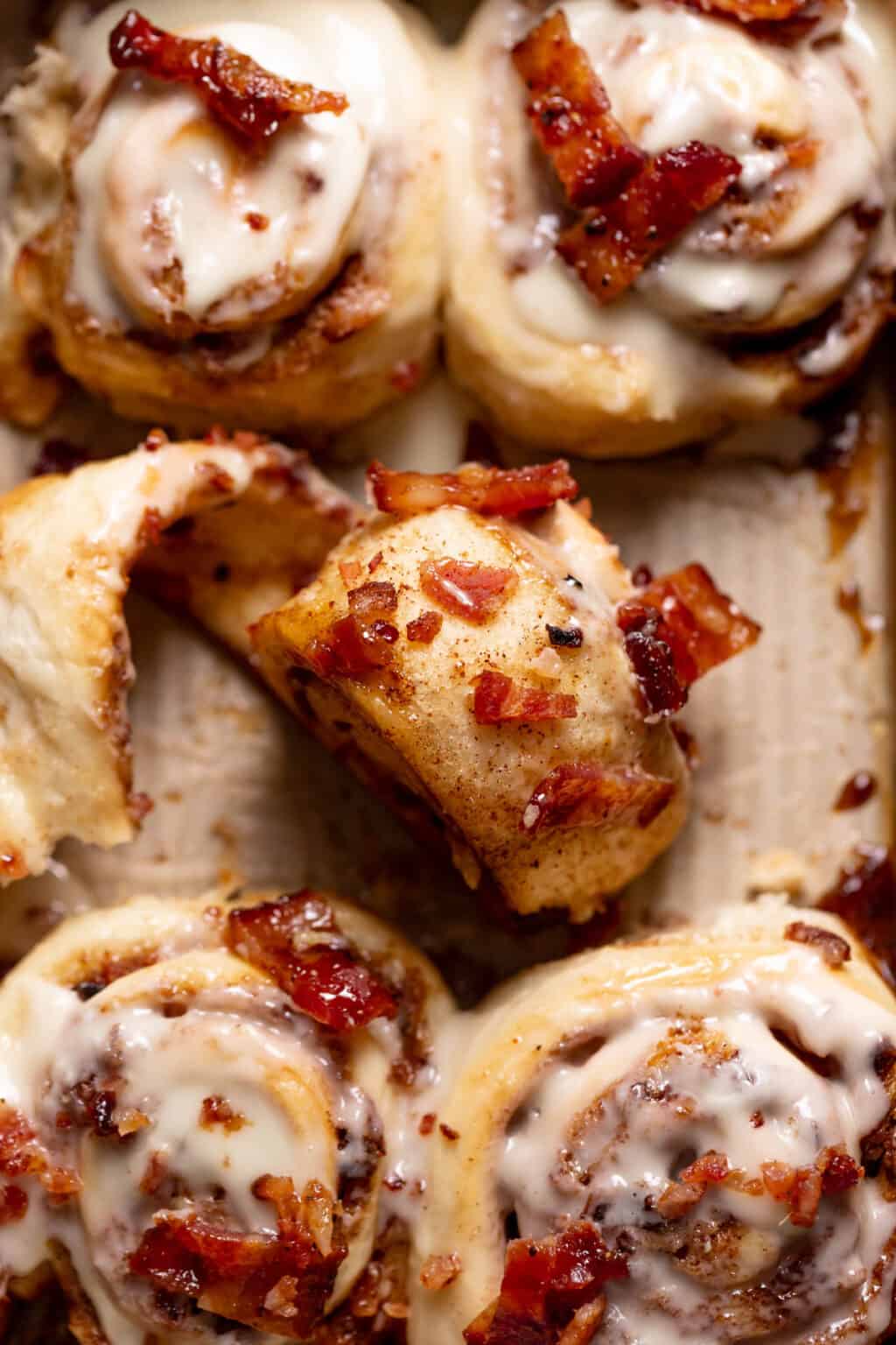 Bourbon Maple Bacon Cinnamon Rolls Cambrea Bakes