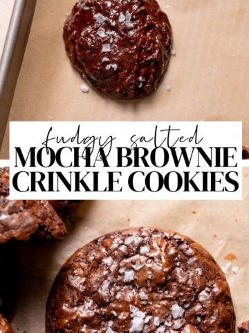 brownie crinkle cookie pinterest pin.