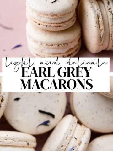 earl grey macaron pinterest pin.