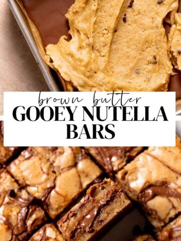 nutella bar pinterest pin with text overlay.