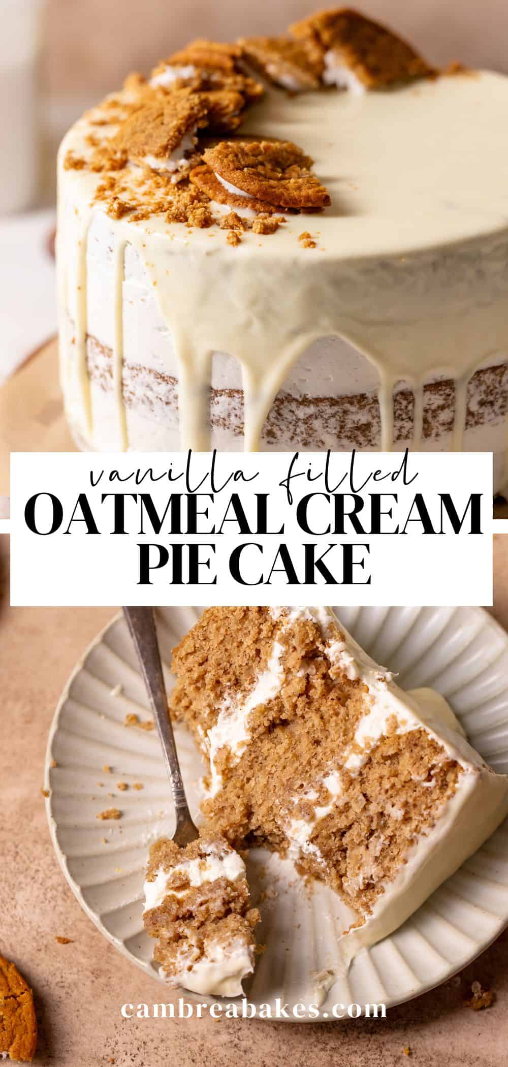 Oatmeal Cream Pie Cake Cambrea Bakes