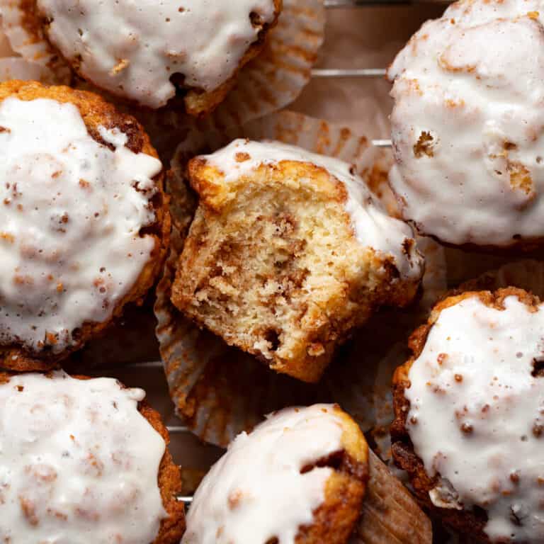 Cinnamon Roll Muffins with Cream Cheese Icing