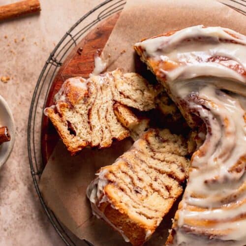Giant Cinnamon Roll Cake (with video) Cambrea Bakes