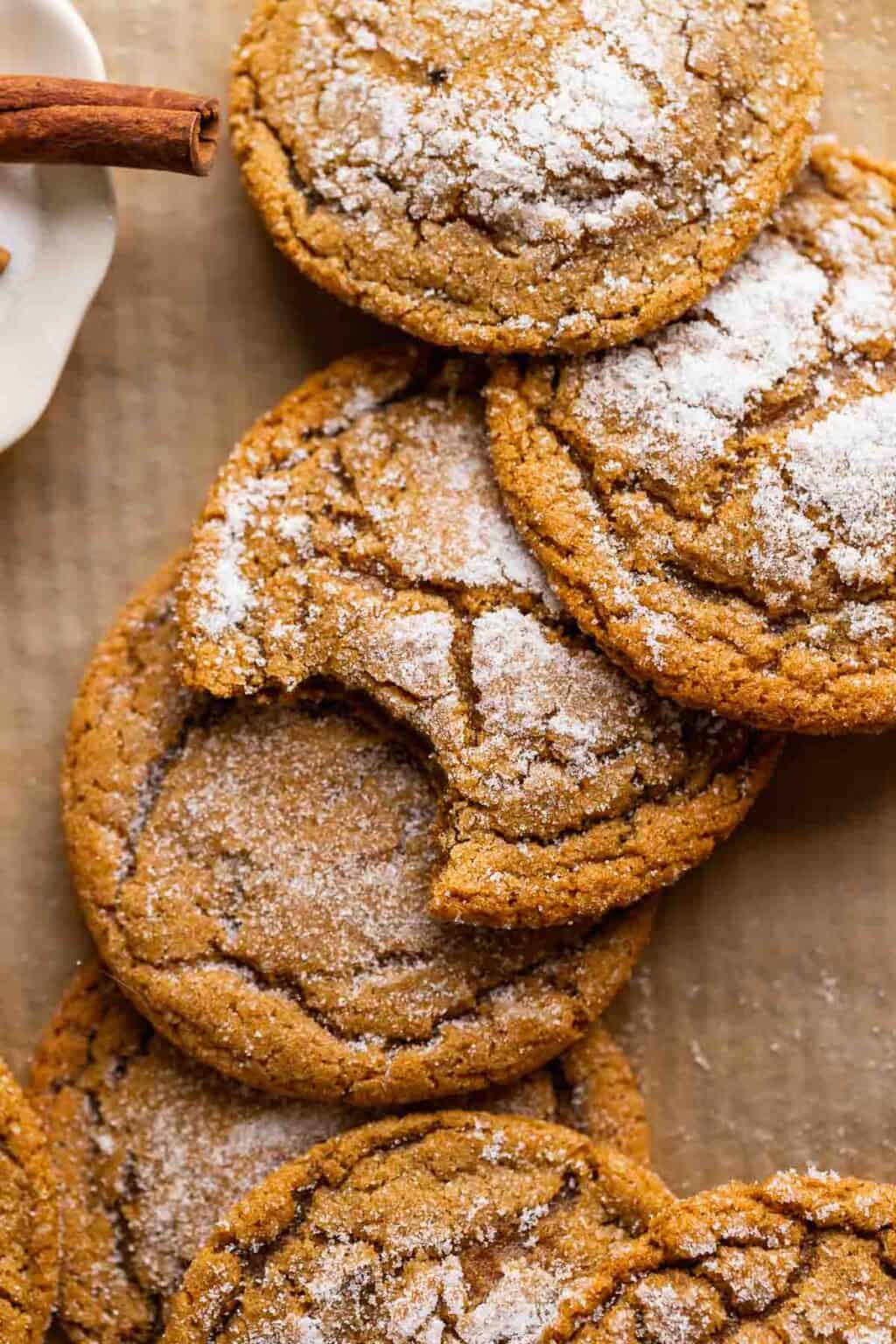 Molasses Crinkle Cookies Thick And Chewy Cambrea Bakes