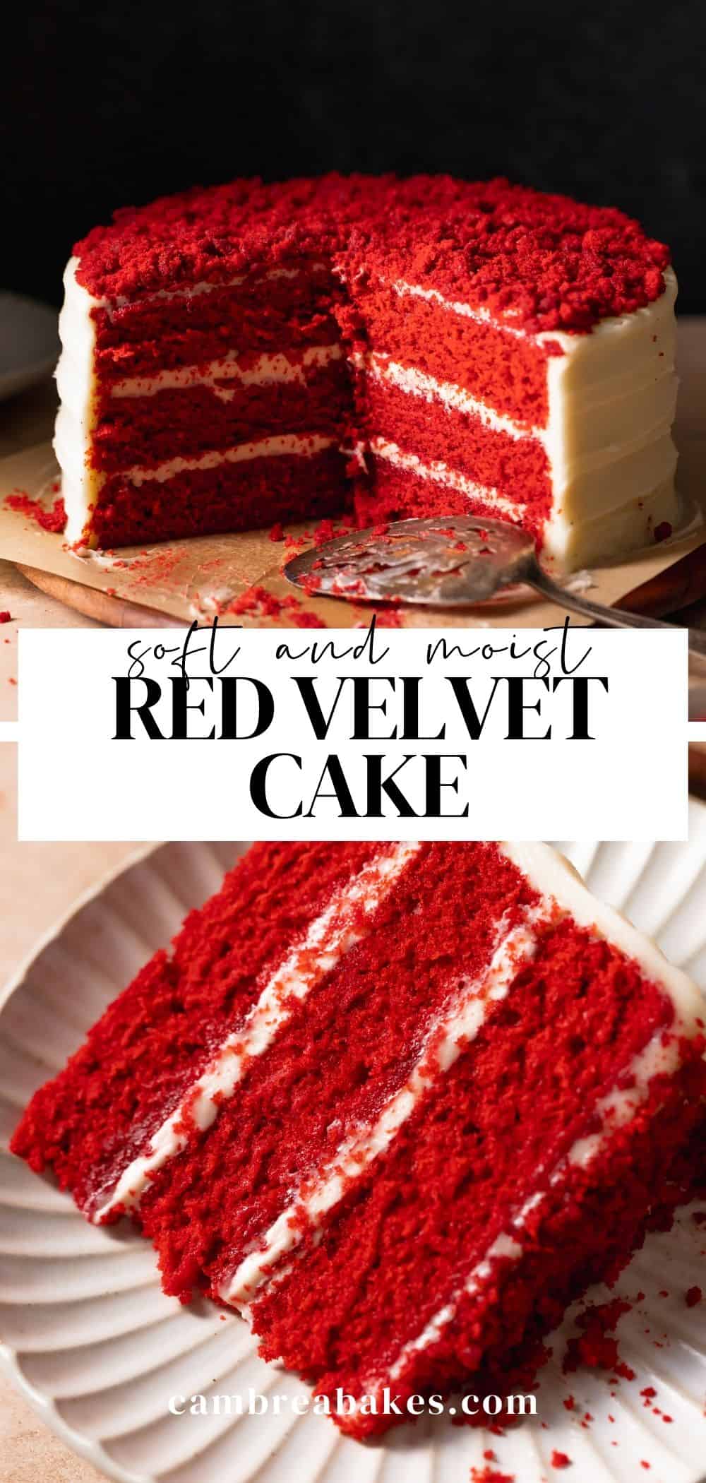 BEST Red Velvet Cake (super moist!) - Cambrea Bakes