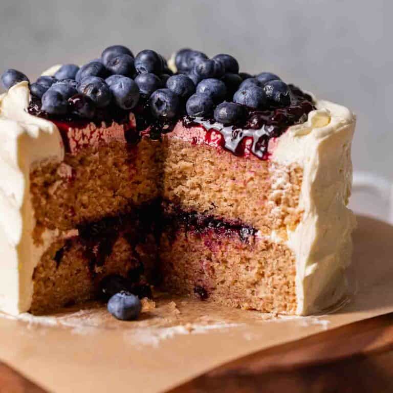 Earl Grey Cake with Blueberry Filling