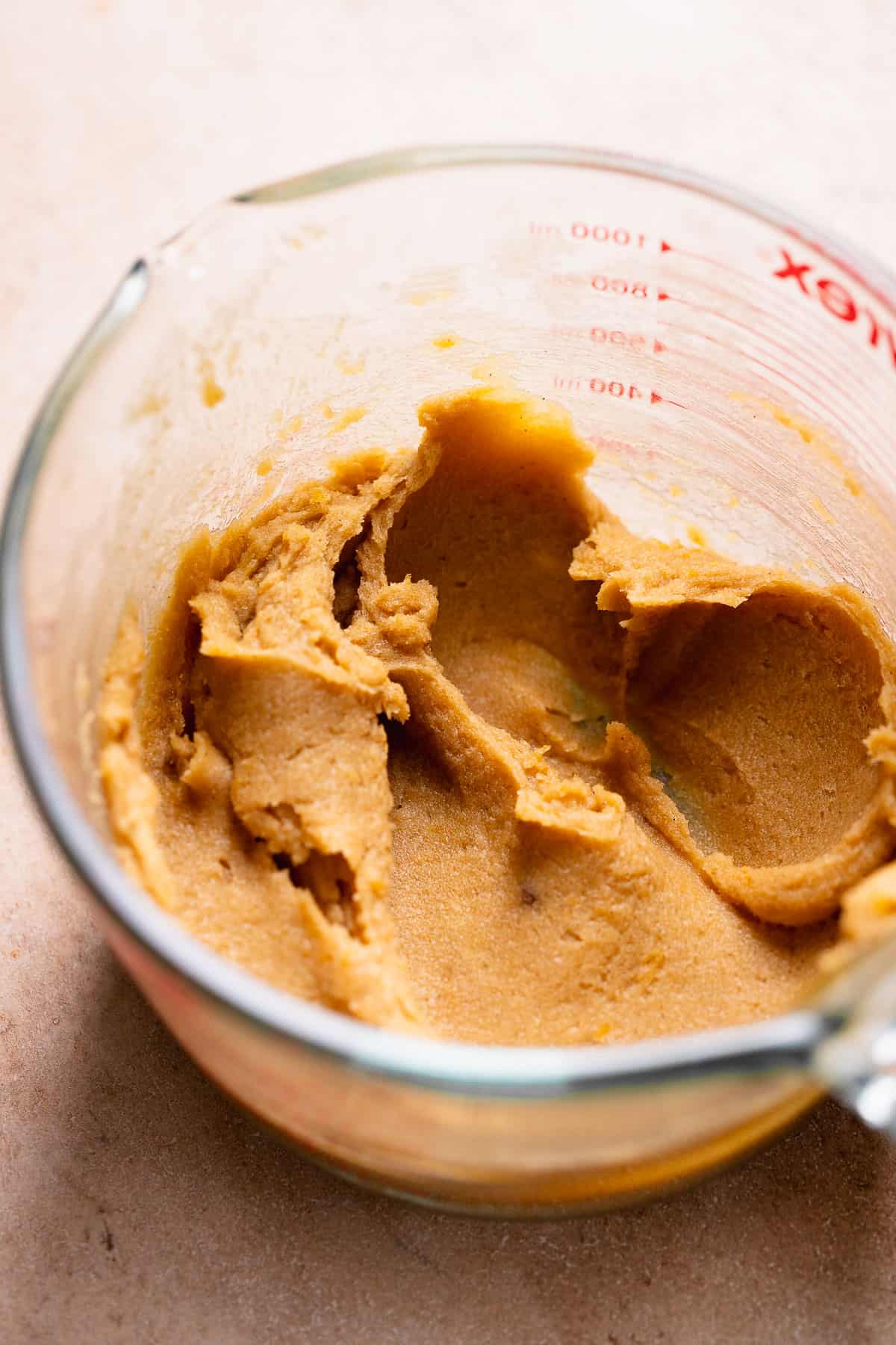 The lemon filling for the dough in a bowl after mixing.