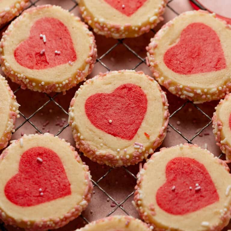 Valentine’s Slice and Bake Heart Cookies