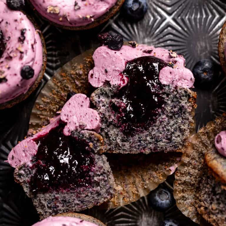 Blueberry Filled Cupcakes from Scratch