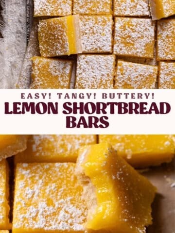 Lemon bar pinterest pin with text overlay.