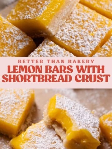 Lemon bar pinterest pin with text overlay.