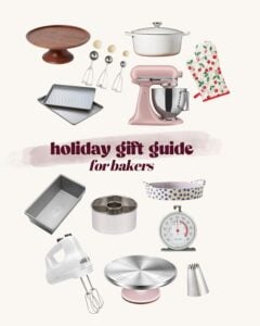 Holiday gift guide for bakers with text overlay.